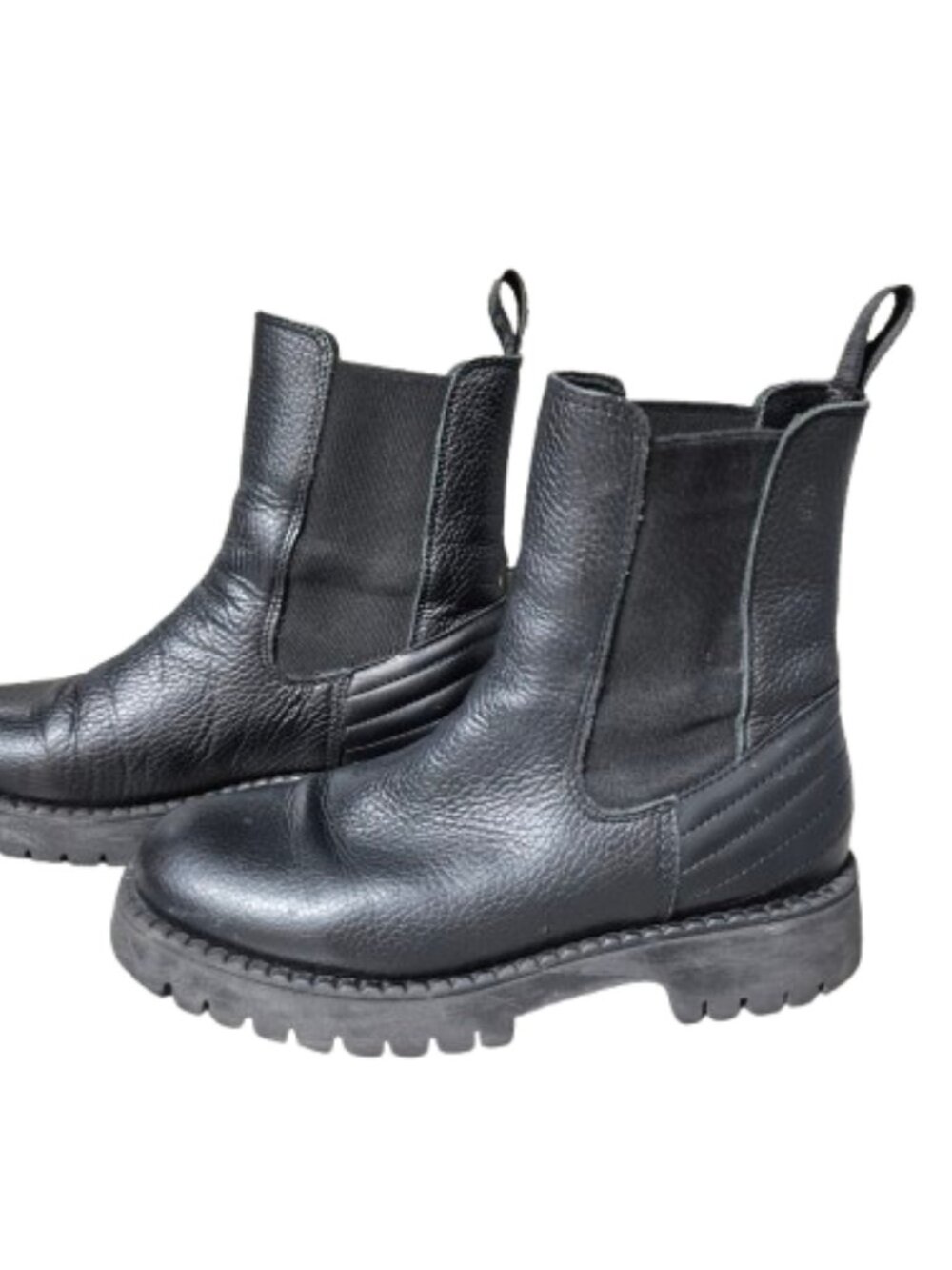36 Pajar Canada Black Pebbled Leather Waterproof Chelsea Boots